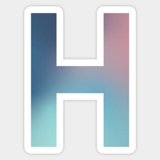 Gradient Letter H Initial Alphabet Sticker